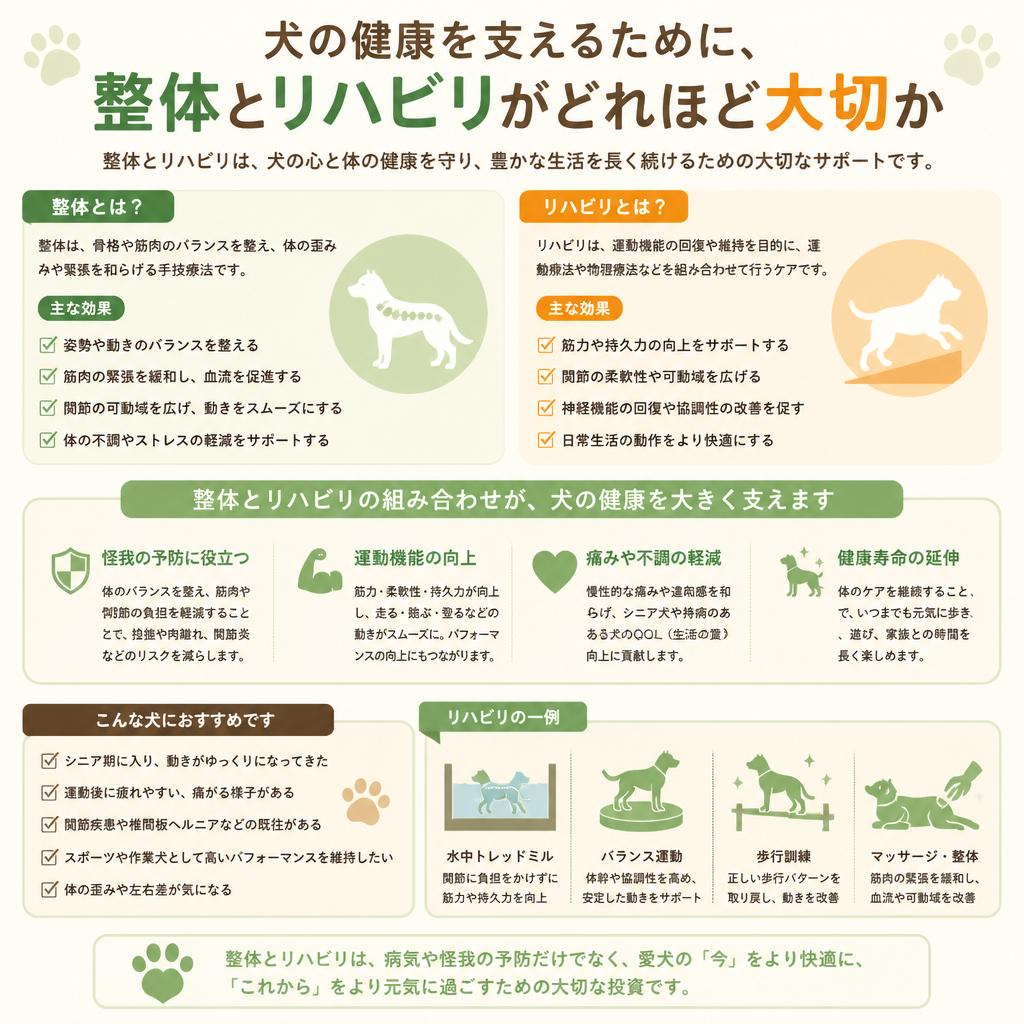 犬の整体とリハビリの重要性