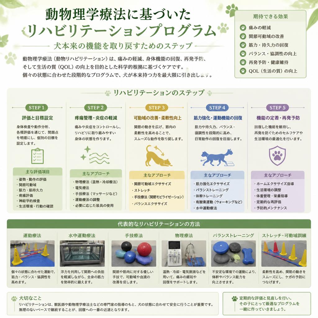 私たちのペットリハビリのプログラム